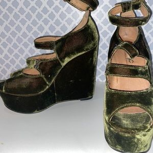 Velvet Wedges from Topshop